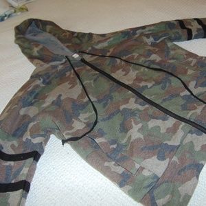 Cropped Camo Spring Hoodie